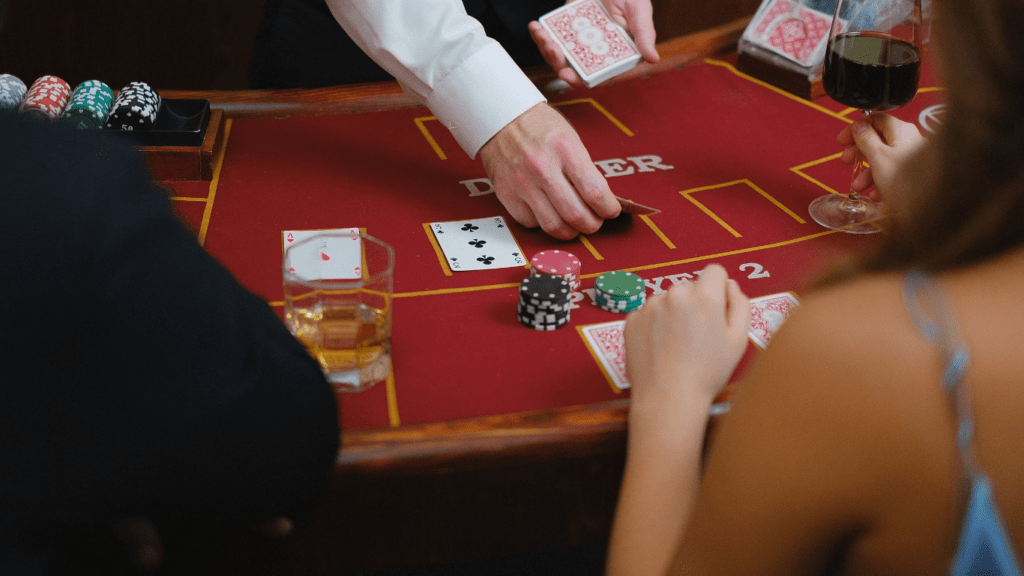 Plying at Poker table